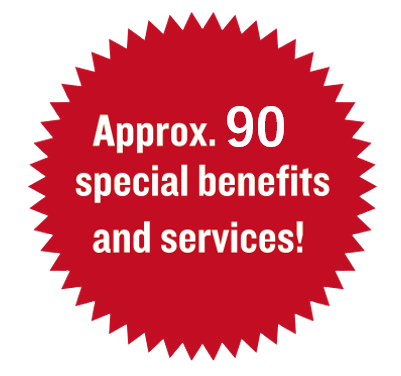 Approx. 200 special benefits and services!